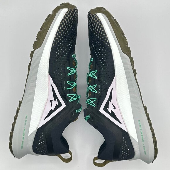 Men’s Nike React Pegasus Trail 4 Black/White-Olive DJ6158-006 Size 10.5 New - Picture 6 of 11
